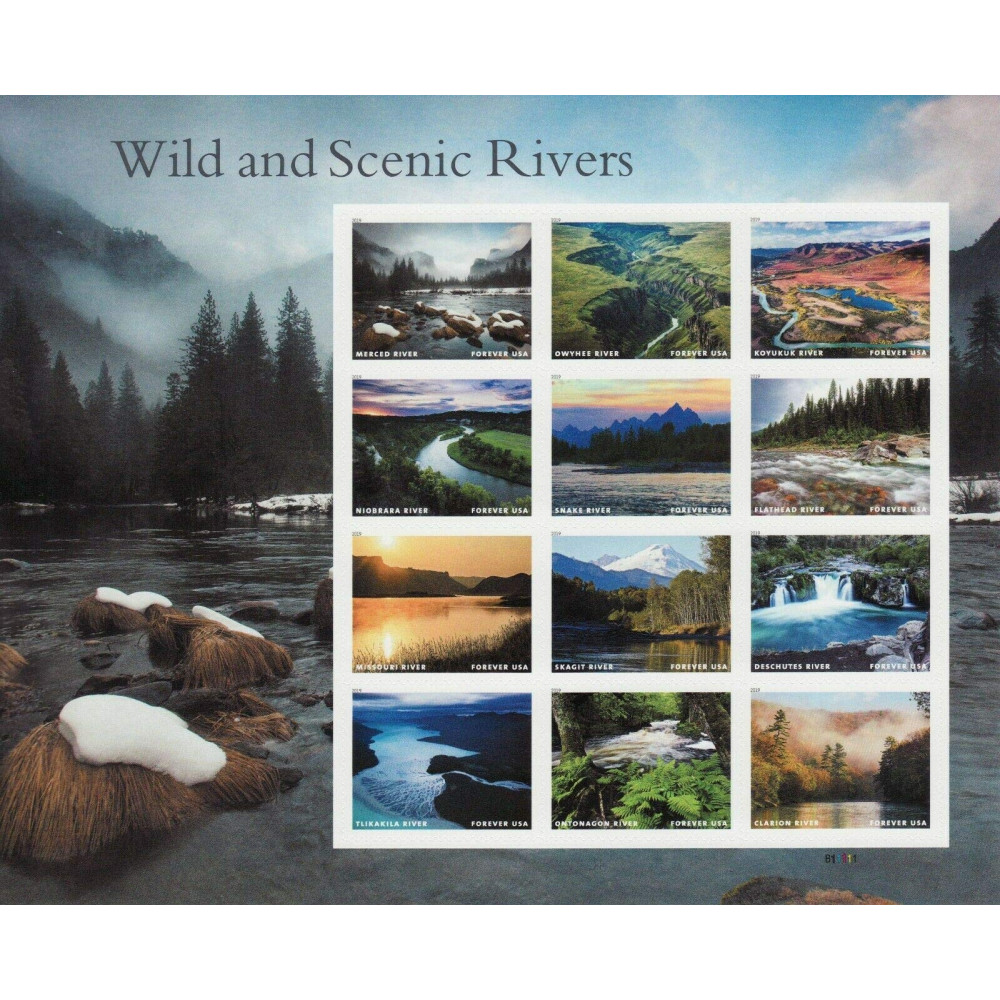 2019 US Wild And Scenic Rivers Forever First Class Postage Stamps
