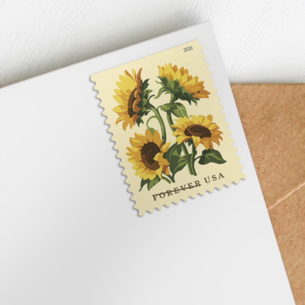 (2026) Sunflowers Forever Stamps, Book of 20