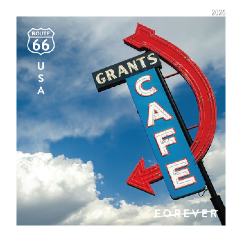 (2026) Route 66 Forever Stamps, Sheet of 16