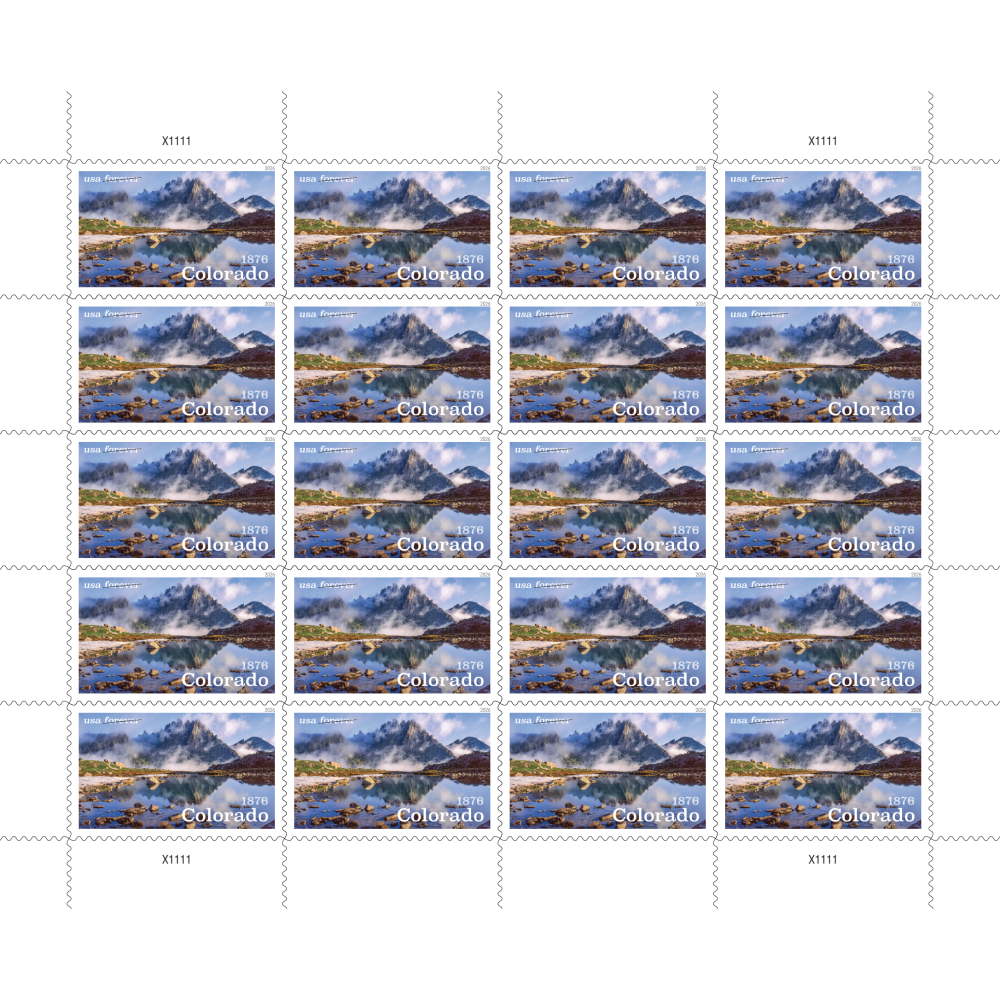 (2026) Colorado Statehood Forever Stamps, Sheet of 20