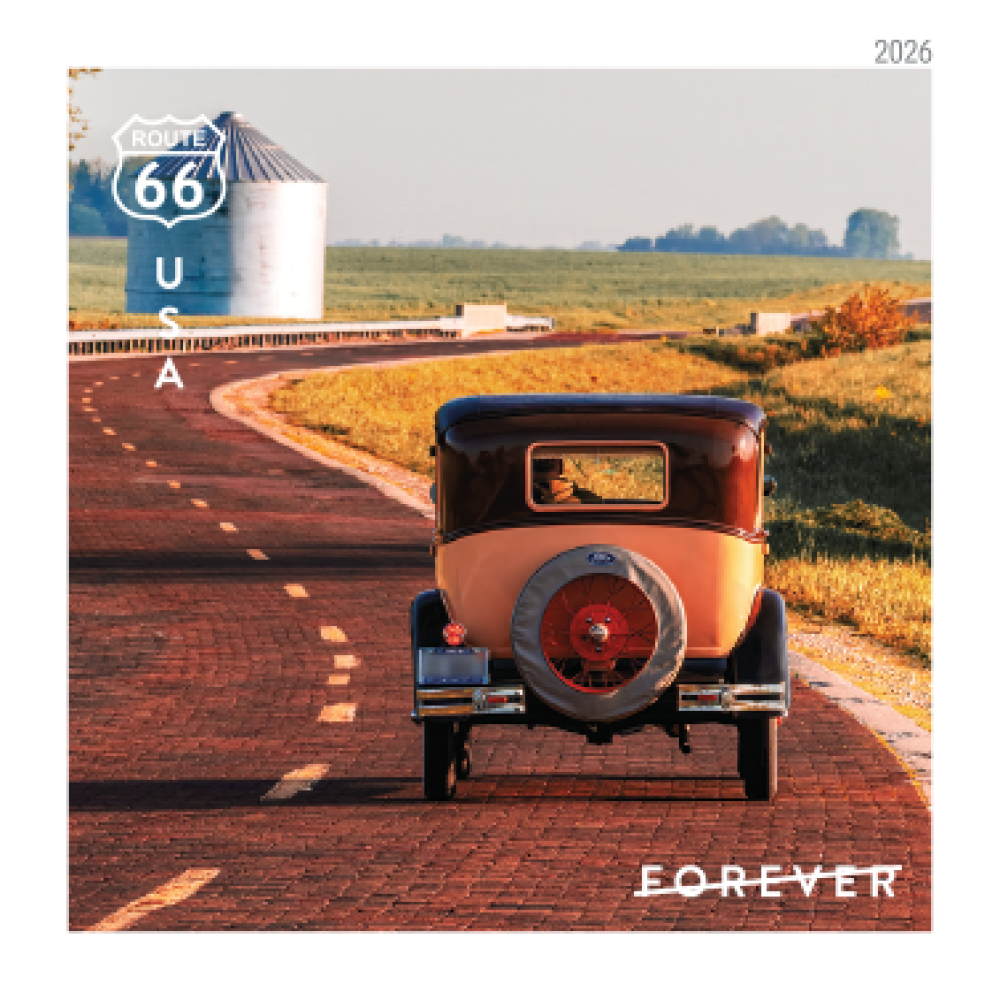 (2026) Route 66 Forever Stamps, Sheet of 16